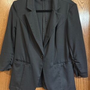 A Byer Black Blazer Semi-Fitted Suit Jacket
